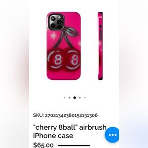Camair Cases: Iphone 14 Pro Cherry 8 Ball Airbrush Case